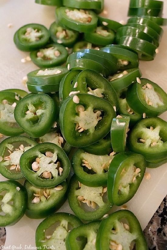 Deep Fried Crispy Jalapenos are a quick appetizer that is packed full of spicy jalapenos and a delicious homemade batter and they are perfect dipped in ranch dressing.